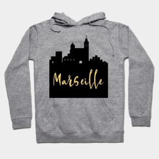 MARSEILLE FRANCE DESIGNER SILHOUETTE SKYLINE ART Hoodie